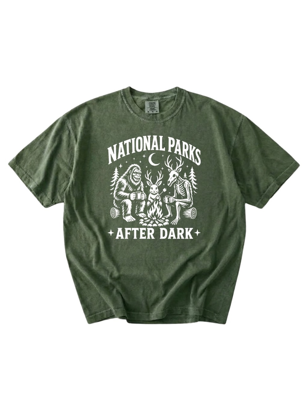 Comfort colors National Parks After Dark Graphic Tee - Olive Green